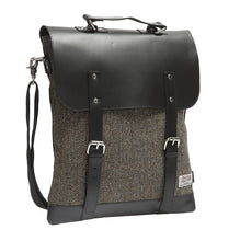 Load image into Gallery viewer, Enter Accessories Harris Tweed Messenger Tote Front Front Side