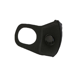 Black Face Mask With Valve