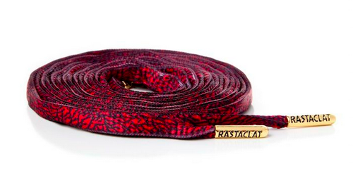 Rastaclat Oval Red Asphalt Shoelace