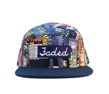 Load image into Gallery viewer, Faded Royalty &lt;br&gt; Skyline 5 Panel Strapback